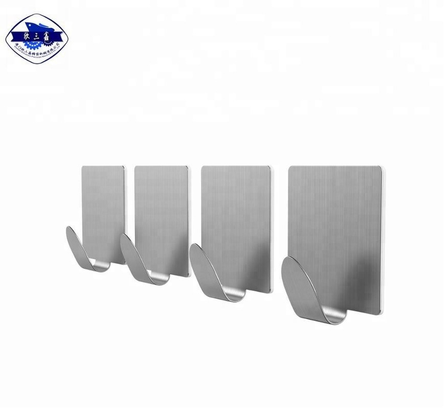 Heavy Duty Stainless Steel Wall Hooks Self Adhesive Metal Clothes Hooks