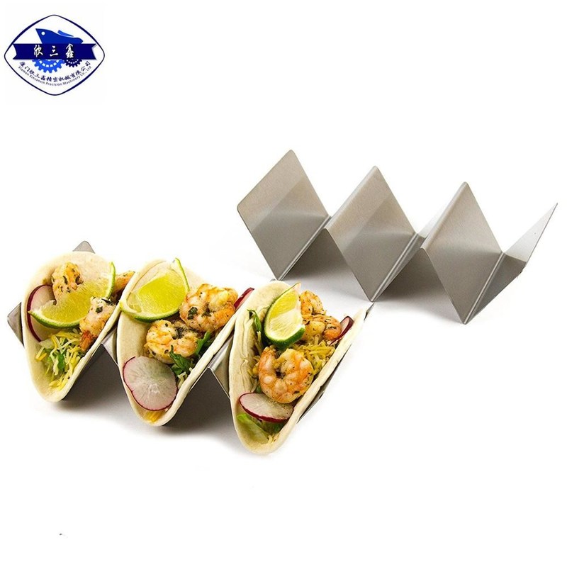 Food Grade Small Metal Taco Holder Waterproof Rustproof For Restaurant