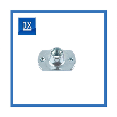 DIN Double Spot T - Type Welding Nut Steel Blue And White Zinc Plating