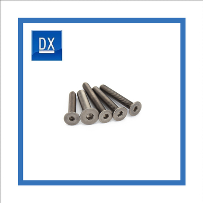 Flat Head Hexagon DIN7991 Pure Titanium Screws M3 M4 M5 M6