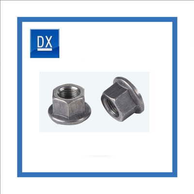 Plain 304 Stainless Steel Flanged Weld Nuts , Grade 6 Hex Weld Nut