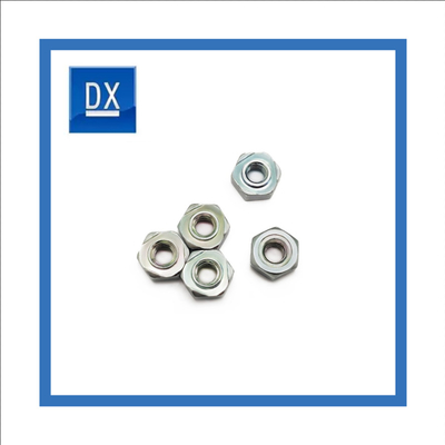 Blue And White Zinc Hexagonal Spot Welding Nut DIN929